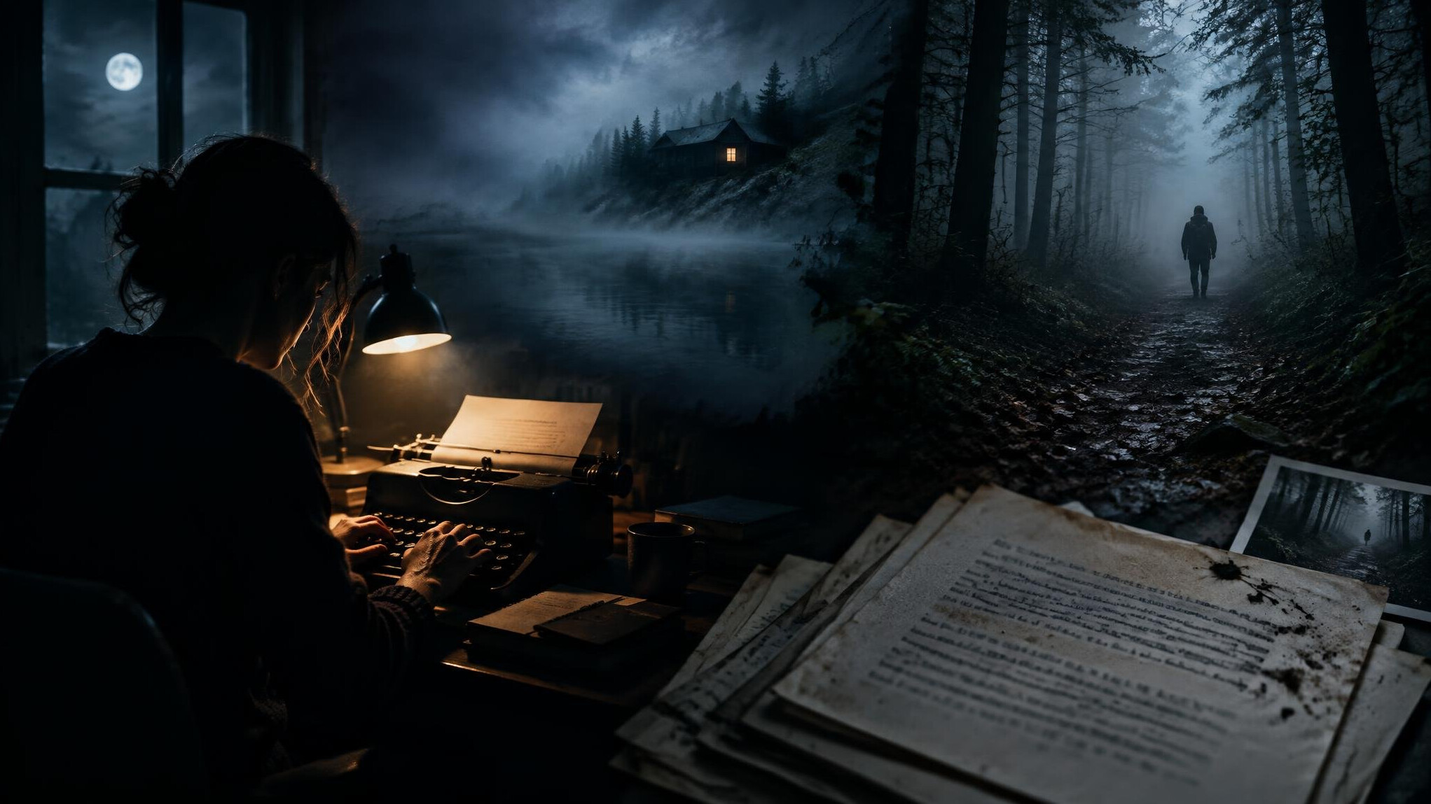 mystery book cover with fog