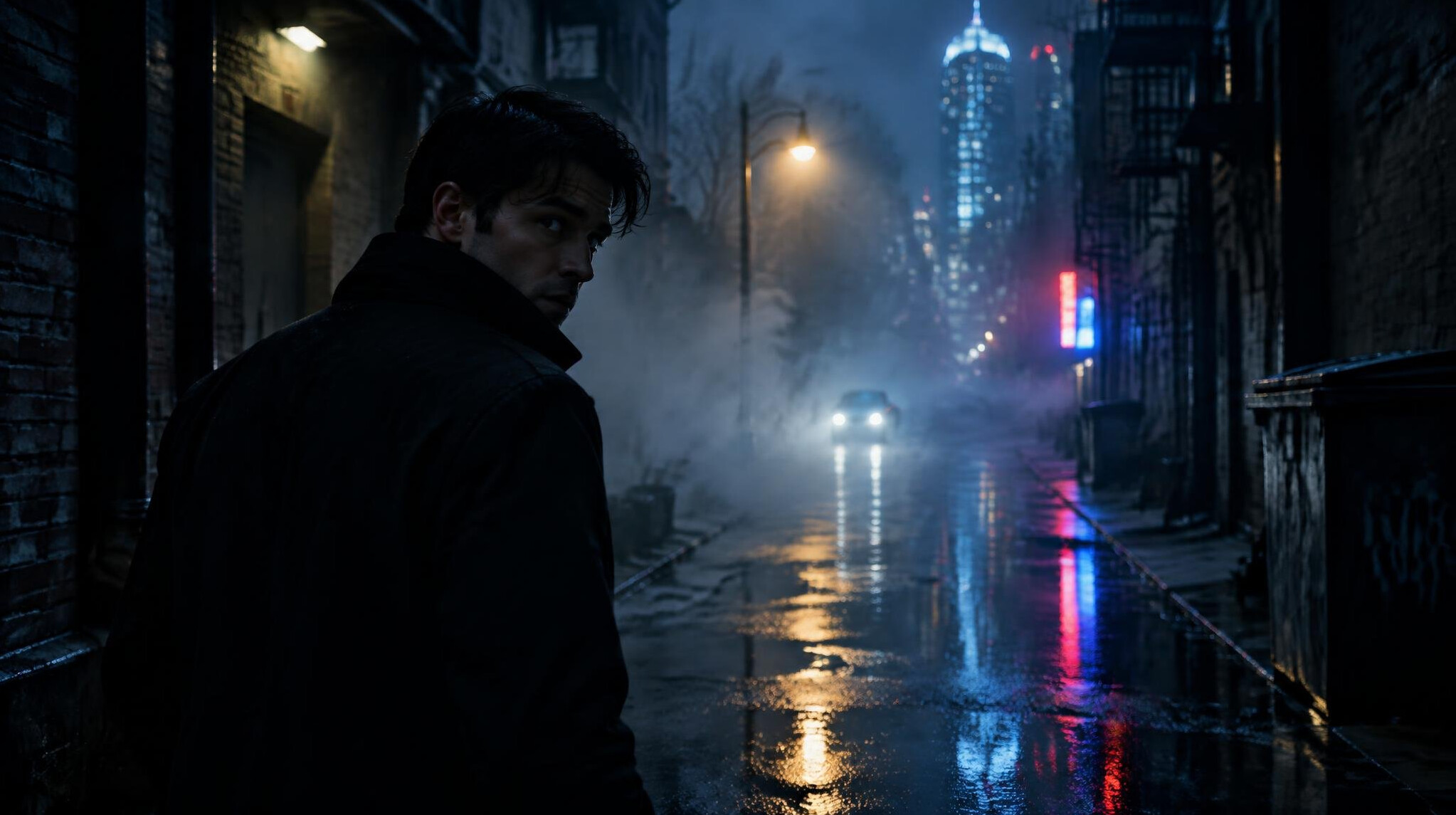 dark alley at night